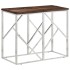 Mesa consola acero inoxidable madera maciza traviesa