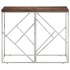 Mesa consola acero inoxidable madera maciza traviesa