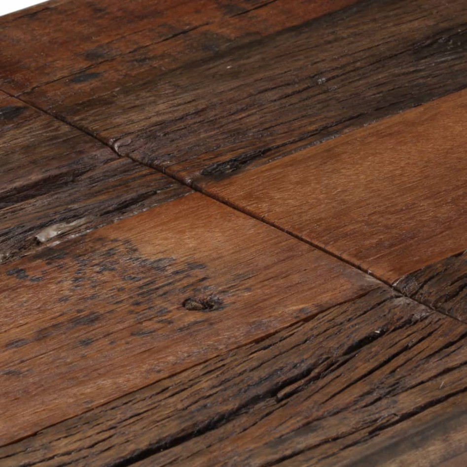 Mesa consola acero inoxidable madera maciza traviesa