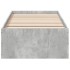 Estructura de cama madera de ingeniería gris hormigón 75x190