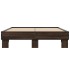 Estructura cama madera ingeniería metal marrón roble 140x200