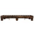 Estructura cama madera ingeniería metal marrón roble 140x200