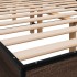 Estructura cama madera ingeniería metal marrón roble 140x200