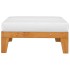 Reposapiés modular y cojín crema madera maciza de