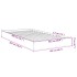 Estructura de cama madera de ingeniería gris hormigón
