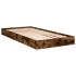 Estructura de cama sin colchón madera roble ahumado 90x200
