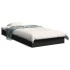 Estructura de cama madera de ingeniería negra 75x190