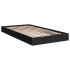 Estructura de cama madera de ingeniería negra 90x190