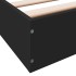 Estructura de cama madera de ingeniería negra 90x190