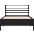 Estructura de cama madera de ingeniería y metal negra 75x190
