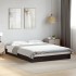 Estructura de cama madera de ingeniería negra 120x190