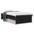 Estructura de cama madera ingeniería y metal negro 100x200