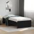 Estructura de cama madera ingeniería y metal negro 100x200