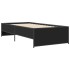 Estructura de cama madera ingeniería y metal negro 100x200