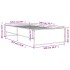 Estructura de cama madera ingeniería y metal negro 100x200