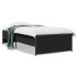Estructura de cama madera de ingeniería y metal negro 90x200