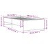 Estructura de cama madera de ingeniería y metal negro 90x200