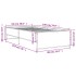 Estructura cama madera ingeniería metal roble ahumado 90x190