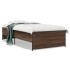 Estructura cama madera ingeniería metal roble marrón 75x190