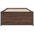 Estructura cama madera ingeniería metal roble marrón 75x190