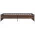 Estructura cama madera ingeniería metal roble marrón 75x190
