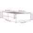 Estructura cama madera ingeniería metal roble marrón 75x190