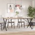 Patas de mesa de comedor estructura X acero 180x80x73