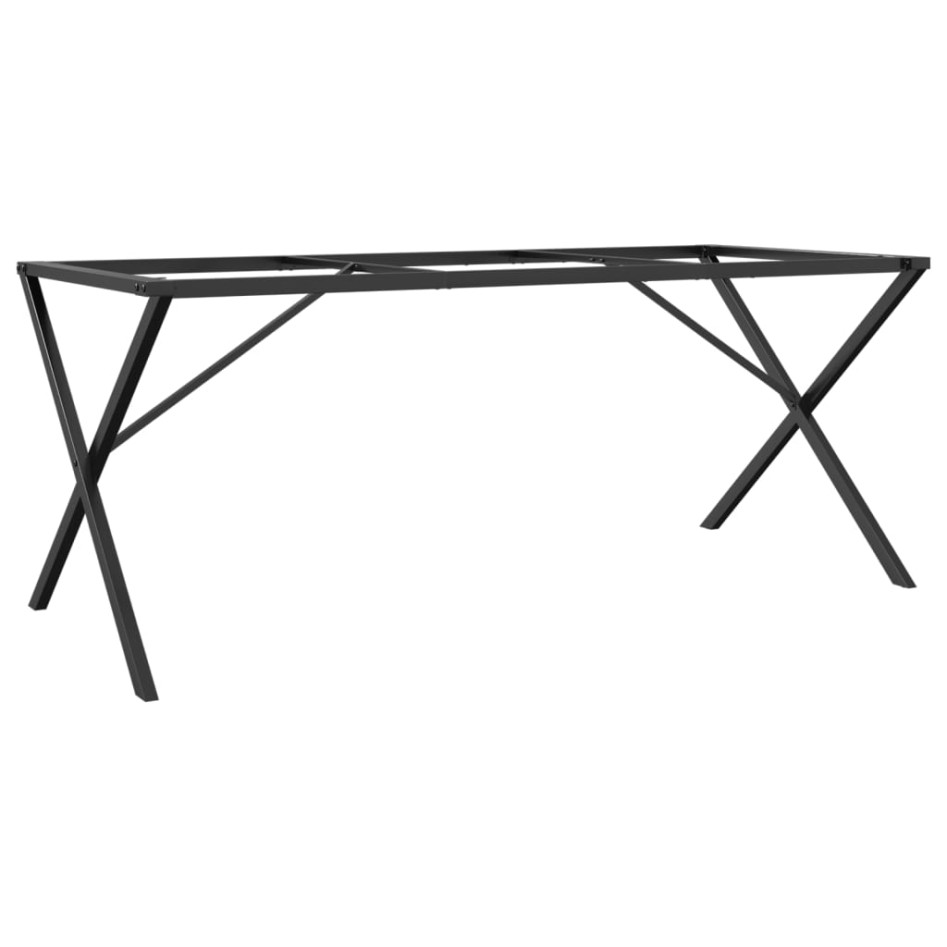 Patas de mesa de comedor estructura X acero 180x80x73