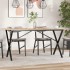 Patas de mesa de comedor estructura X acero 140x60x73