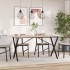 Patas de mesa de comedor estructura X acero 140x60x73