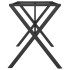 Patas de mesa de comedor estructura X acero 140x60x73
