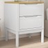 Mesita de noche FLORO madera maciza de pino blanco 45x39x57