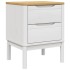 Mesita de noche FLORO madera maciza de pino blanco 45x39x57