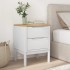 Mesita de noche FLORO madera maciza de pino blanco 45x39x57