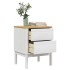 Mesita de noche FLORO madera maciza de pino blanco 45x39x57