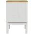Mesita de noche FLORO madera maciza de pino blanco 45x39x57