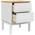 Mesita de noche FLORO madera maciza de pino blanco 45x39x57