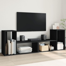 Muebles para TV 2 uds madera de ingeniería negro 75x30x50