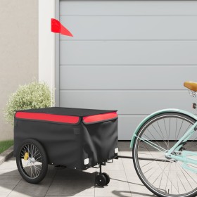 Remolque para bicicleta hierro negro y rojo 30