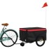 Remolque para bicicleta hierro negro y rojo 30