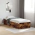 Estructura de cama madera de ingeniería roble ahumado 90x200