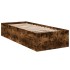 Estructura de cama madera de ingeniería roble ahumado 90x200