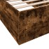 Estructura de cama madera de ingeniería roble ahumado 90x200