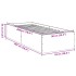 Estructura de cama madera de ingeniería roble ahumado 90x200