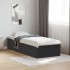Estructura de cama madera de ingeniería negra 90x200