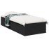Estructura de cama madera de ingeniería negra 90x200