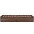 Estructura de cama madera de ingeniería roble marrón 90x200