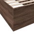 Estructura de cama madera de ingeniería roble marrón 90x200