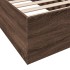 Estructura de cama madera de ingeniería marrón roble 90x190