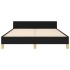 Estructura de cama con cabecero de tela negro 140x190